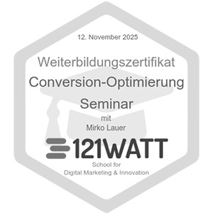 Zertifikat 121 Watt